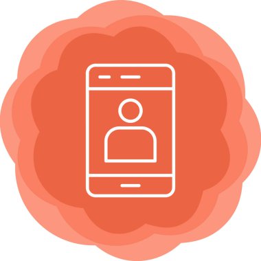 Mobil Kullanıcı simgesinin vektör çizimi