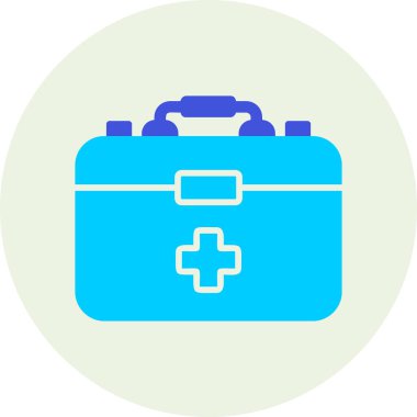 İlk Yardım Kit web simgesi, vektör illüstrasyonu 