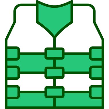 Can yeleği. Web simgesi basit illüstrasyon