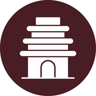 Tapınak binası Web simgesi basit illüstrasyon