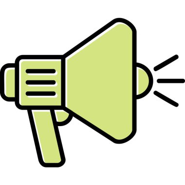 megafon web simgesi, vektör çizim 