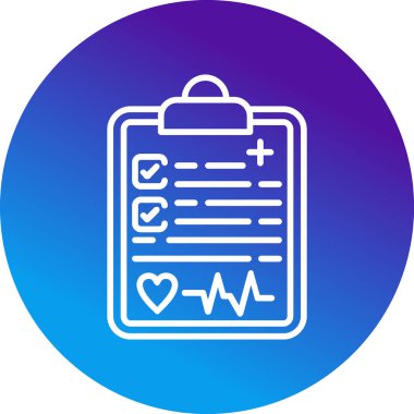 Sağlık Denetimi panosu simgesi, vektör illüstrasyonu 