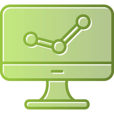 bilgisayar izleme simgesi, vektör illüstrasyonu basit tasarım