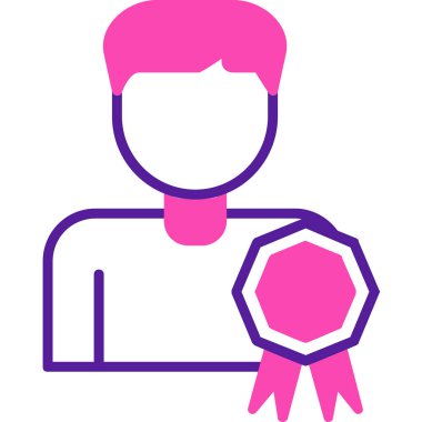 En İyi Çalışan simgesi vektör illüstrasyonu 