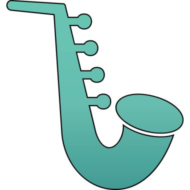 Saksafon. Web simgesi basit tasarım 