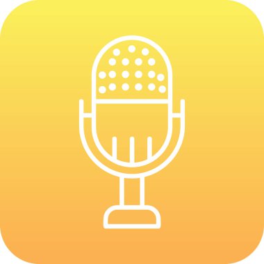 mikrofon simgesi vektör illüstrasyonu 