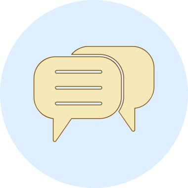 Sohbet simgesi vektör illüstrasyonu 