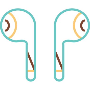 Kulaklık. Web simgesi basit illüstrasyon