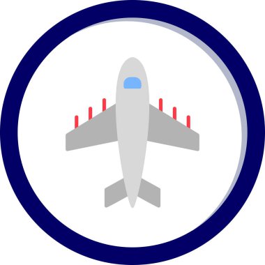 Uçak. Web simgesi basit illüstrasyon 