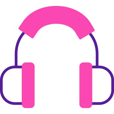 Kulaklık. Web simgesi basit illüstrasyon 