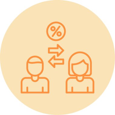 Kişiler Arası Zeka simgesi, vektör illüstrasyonu 