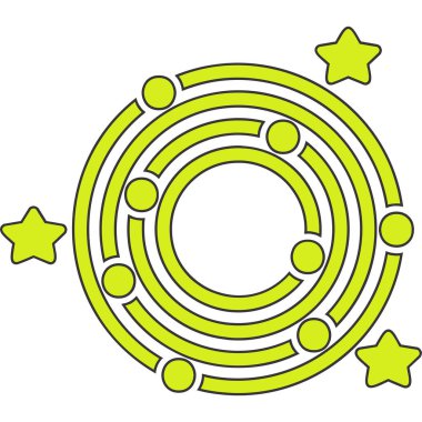 Galaxy web simgesinin vektör illüstrasyonu 