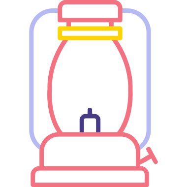 Gaz Lambası simgesinin vektör illüstrasyonu
