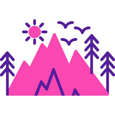 dağ simgesinin vektör illüstrasyonu