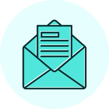 E- posta İş Teklif simgesi vektör illüstrasyonu