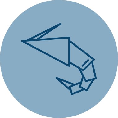 Kağıt karides. Web simgesi basit illüstrasyon