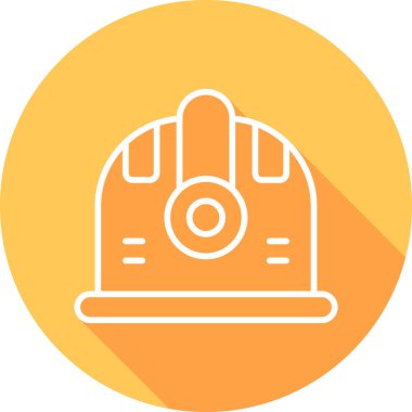 Kask simgesi vektör illüstrasyonu 