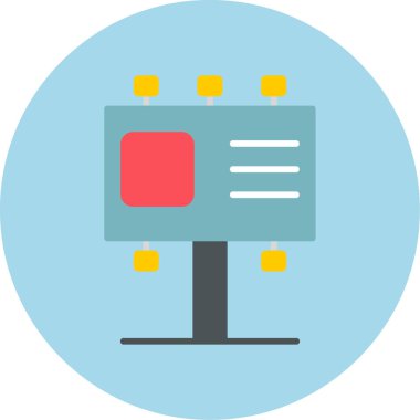 Billboard web simgesi, vektör çizim 