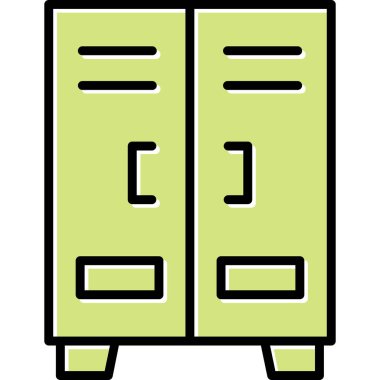 Dolap. Web simgesi basit illüstrasyon  