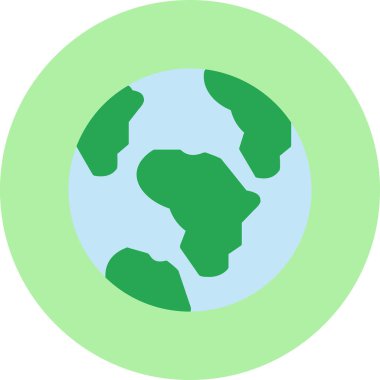 toprak küresi simgesi, vektör illüstrasyonu basit tasarım