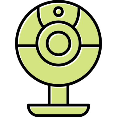 Web kamera simge vektör çizim