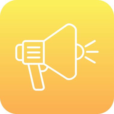 megafon web simgesi, vektör çizim 