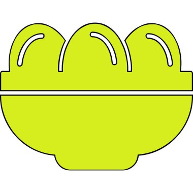 Kavanozda haşlanmış yumurta. Web simgesi basit illüstrasyon