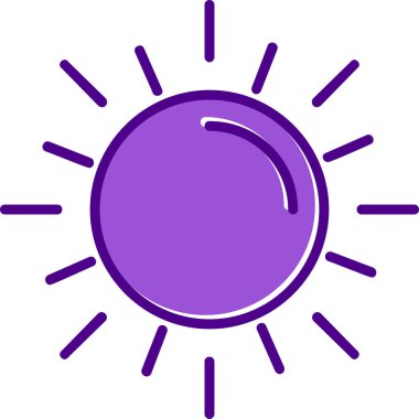 Güneş. Web simgesi basit illüstrasyon 