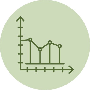 Büyüme grafiği Web simgesi basit illüstrasyon  