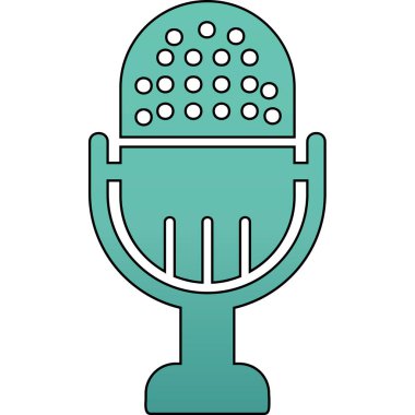 mikrofon simgesi vektör illüstrasyonu 