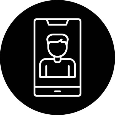 Smartphone web simgesi, vektör çizim 