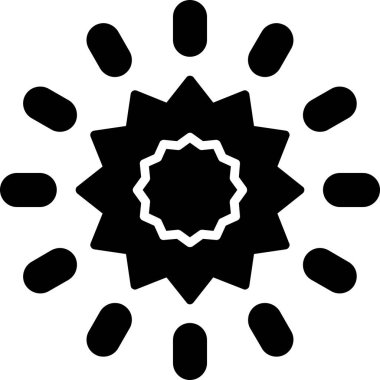 Güneş simgesi, vektör illüstrasyonu basit tasarım