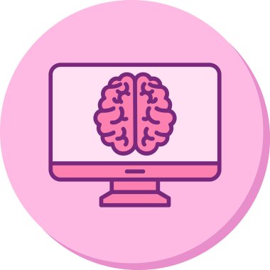 bilgisayar ekranı simgesi, vektör illüstrasyonu basit tasarım