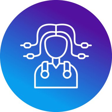 Medusa simgesi, vektör illüstrasyonu basit tasarım