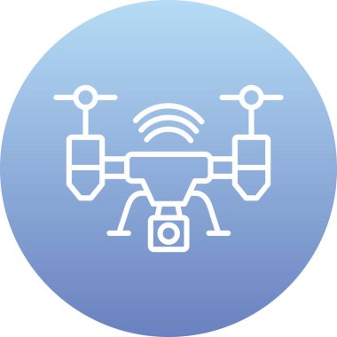 Drone simgesi vektör illüstrasyon tasarımı