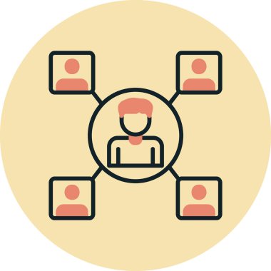 personel dış kaynak simgesi, vektör illüstrasyonu basit tasarım