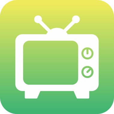 televizyon simgesi, basit vektör illüstrasyonu