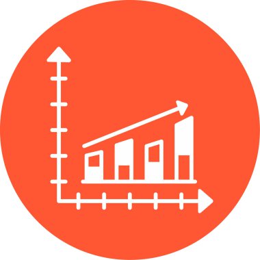 Kar grafiği simgesi, vektör illüstrasyonu
