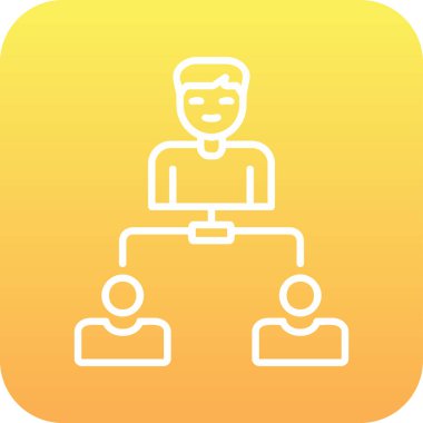 Hiyerarşi web simgesi basit illüstrasyon