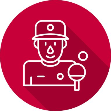 Ping Pong web simgesi vektör çizimi