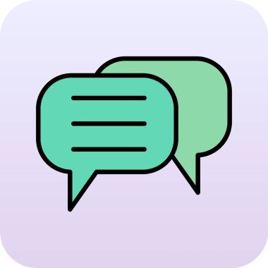 Sohbet simgesi vektör illüstrasyonu 