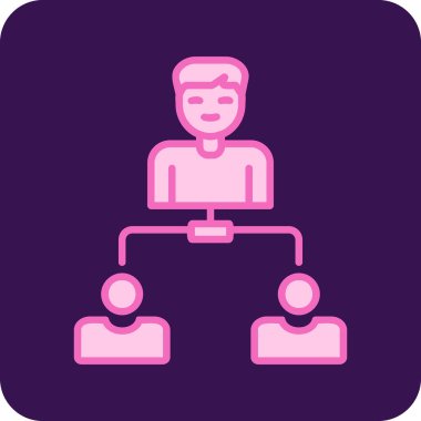 Hiyerarşi web simgesi basit illüstrasyon