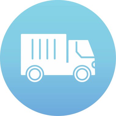 kamyon simgesi, vektör illüstrasyonu basit tasarım