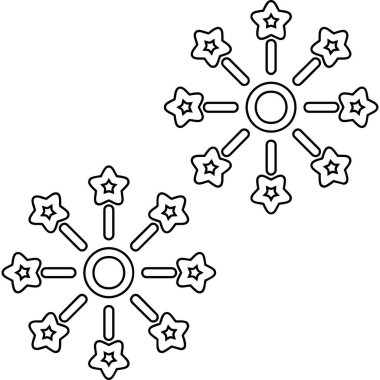 Havai fişek web simgesi, vektör illüstrasyonu 