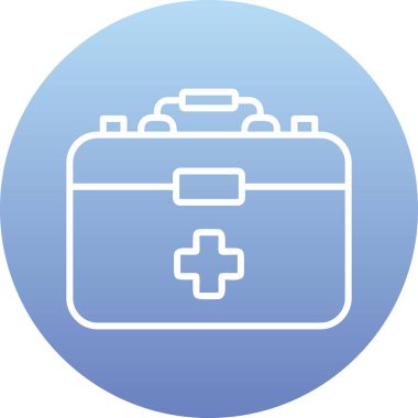 İlk Yardım Kit web simgesi, vektör illüstrasyonu 