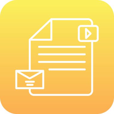 belge simgesi, vektör illüstrasyonu basit tasarım