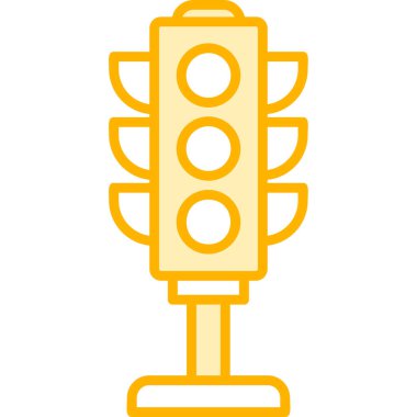 Trafik ışığı. Web simgesi basit illüstrasyon