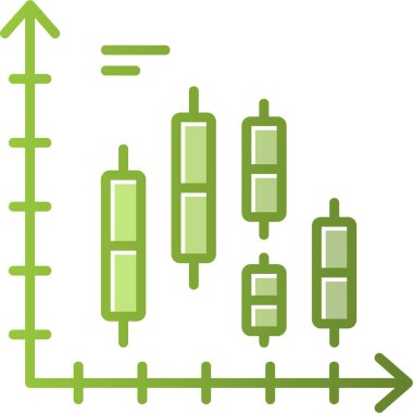 Candlestick Grafik simgesi, vektör illüstrasyonu basit tasarım