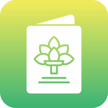 Tebrik kartı simgesi vektör illüstrasyonu