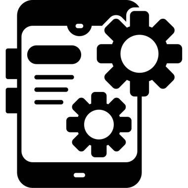 Mobil Ayarlar ikon vektör çizimi